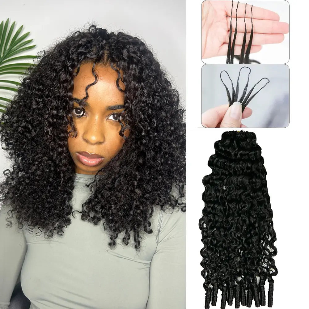 YWIGS Burmese Water Curly Crochet Human Hair for Miracle Knots Boho Braids Burmese Curly Knotless Pre-Separated 60g / Bundle - Time-Saving, 50 Strands per Bundle, 4 to 5 Bundles Recommended for a Full Head #backtoschool #backtoschoolshopping #sohochic