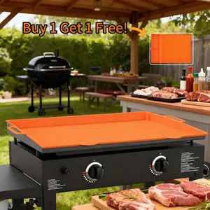 BOGO FREE TRZZ Food-Grade Silicone Griddle Cover Mat - 22/28/36 Inch for Blackstone Grills | Heat-Resistant, Anti-Slip, Easy Clean & Durable | Free Baking Mat Included