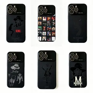 MJ Retro Music Collage Art Phone Case -Trendy Pop Culture Style, Slim Shockproof Case for Music Fans， Black Lens Protective Cover for iPhone 17/16/15/14/13/12 Pro Max #YJYGDSCFYTJKX1 tiktokshopspringglowup