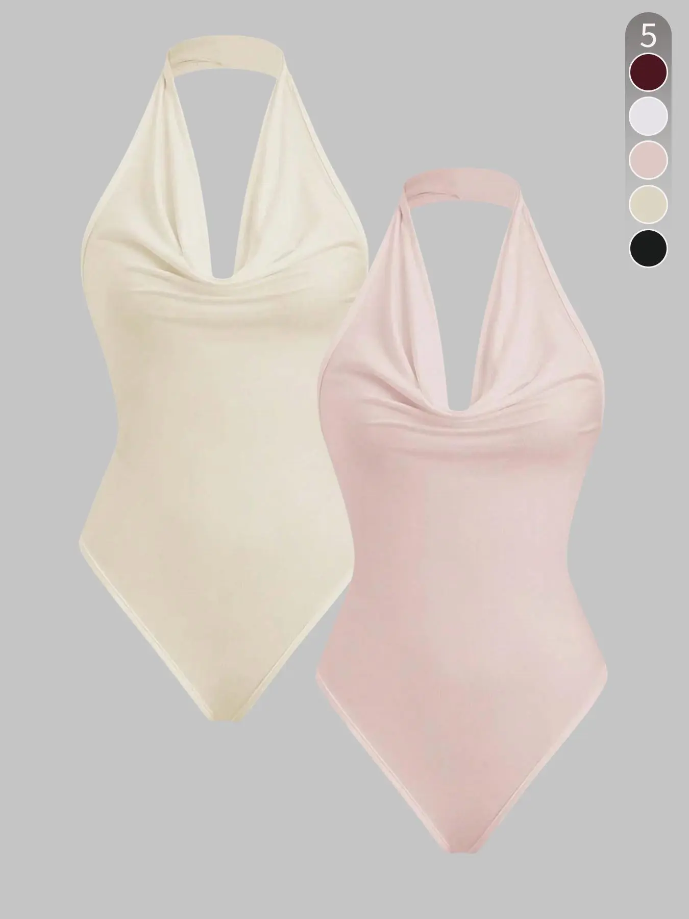 Women's Solid Color Ribbed Bodysuit, Casual Sleeveless Bodysuit for Summer, Women's Clothing for Daily Wear, Tops