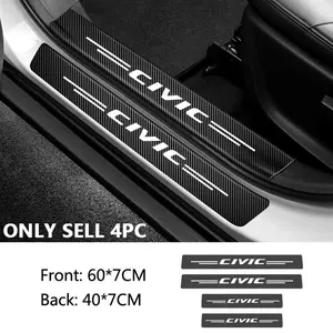 Car Door Sill Threshold Stickers Protector Strips for Honda Civic Fk7, Fit Fk2, Mugen Fk8, Type R, Accord, Crv, Interior Accessories, Car Interior Decal