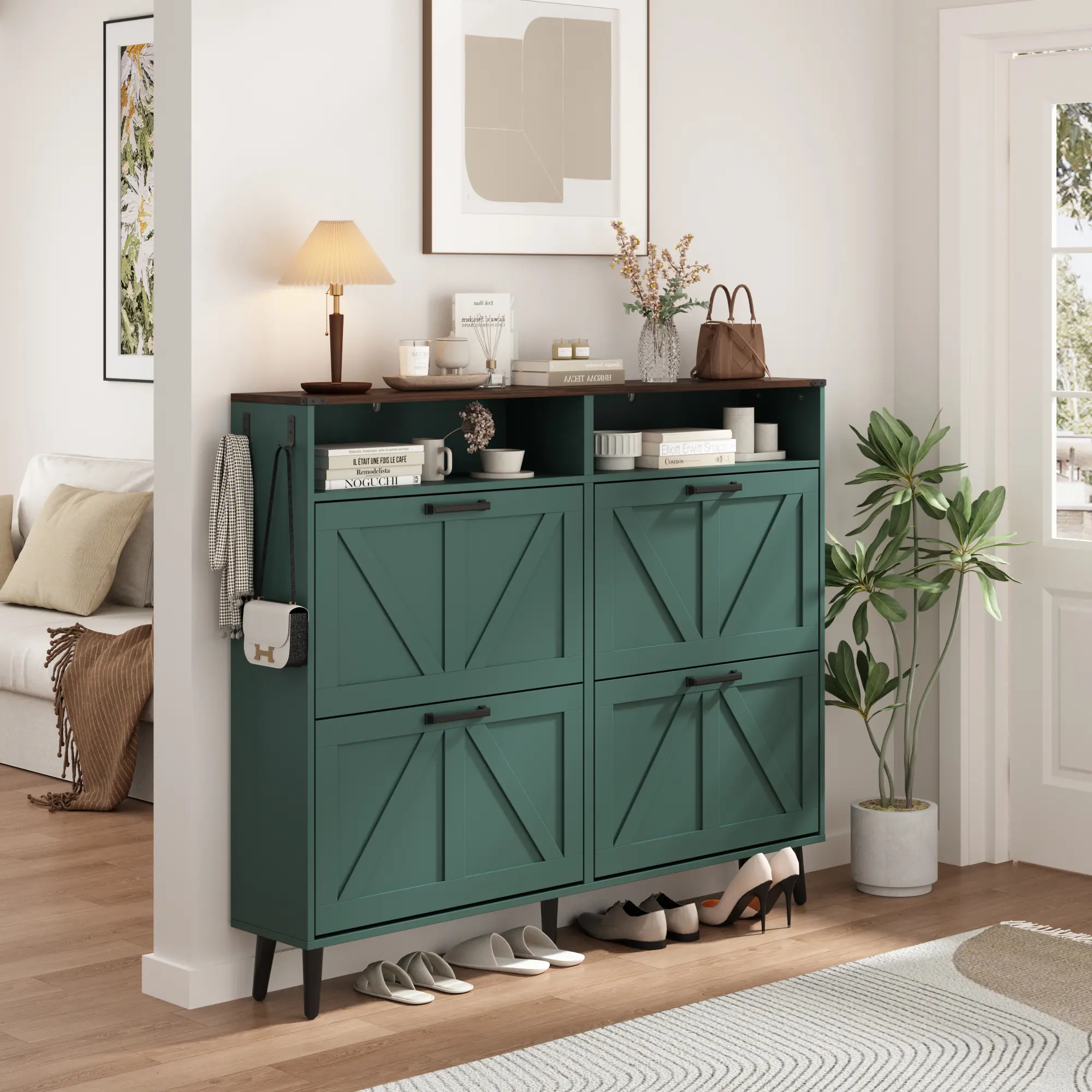 4-Drawers,Green