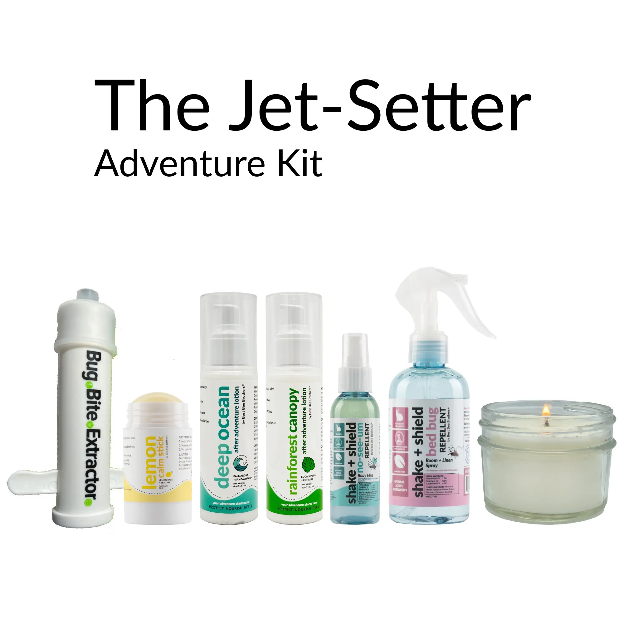 Shake & Shield Bed Bug and No-See-Um Repellent - The Jet-Setter Adventure Kit (9 pcs)