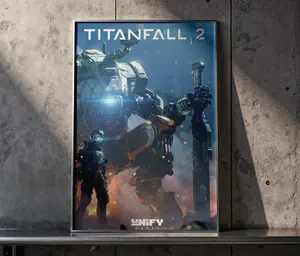 Premium Poster: "Titanfall 2 – Titans United" – Essential Artwork for Sci-Fi Enthusiasts, Ideal for Dorm Walls and Fan Collections