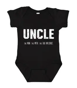 Uncle The Man The Myth The Bad Influence Onesie, Newborn Outfit, Baby Shower Gift, Funny Baby Bodysuit, Funny Baby Onesie,   Bodysuits & One-pieces