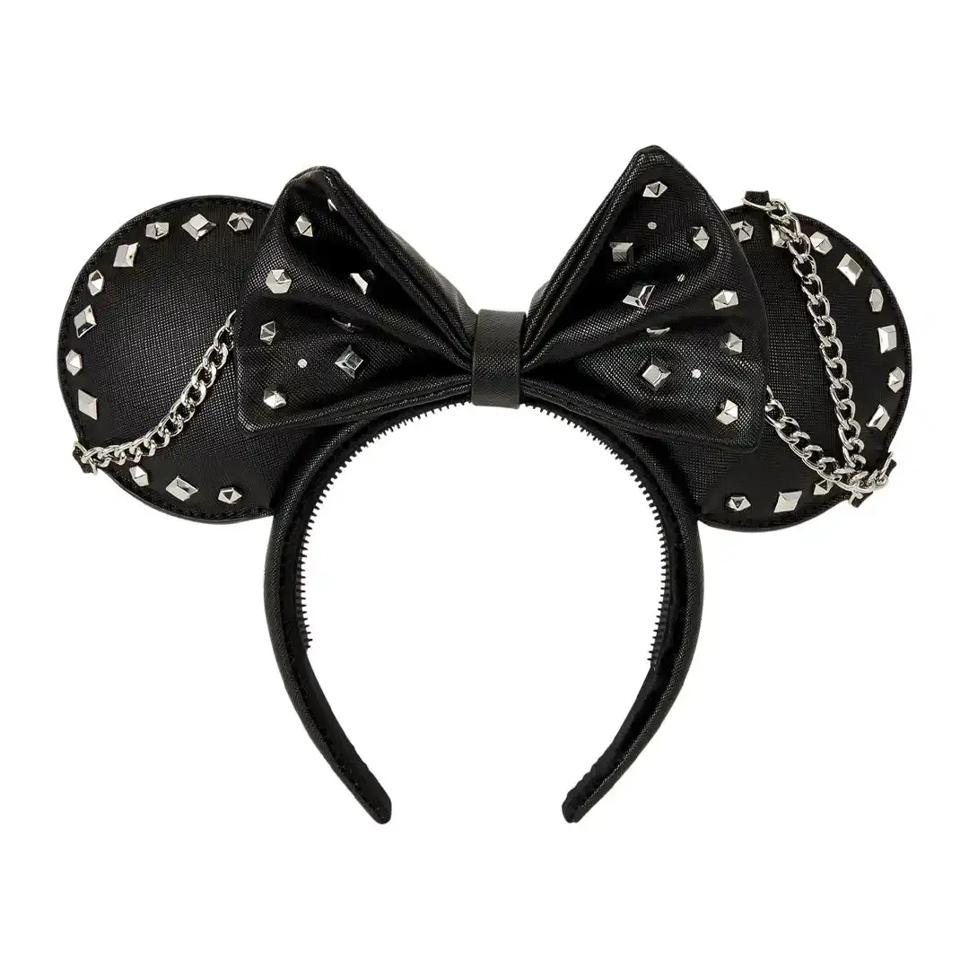 Loungefly Disney Minnie Mouse Studs & Chains Ear Headband