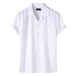 ZEROYAA Men's Regular Fit Short Sleeve Button Down Shirts Wrinkle Free Summer Lightweight Tops with Pocket Menswear Fabric sublime shirt bape tee shirt Lapel Neck Front