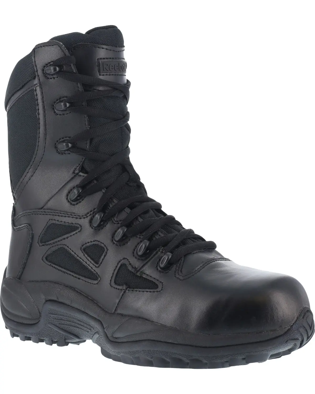 Reebok Men's Men'S Stealth 8" Lace-Up Side-Zip Work Boot Soft Toe - Rb8875