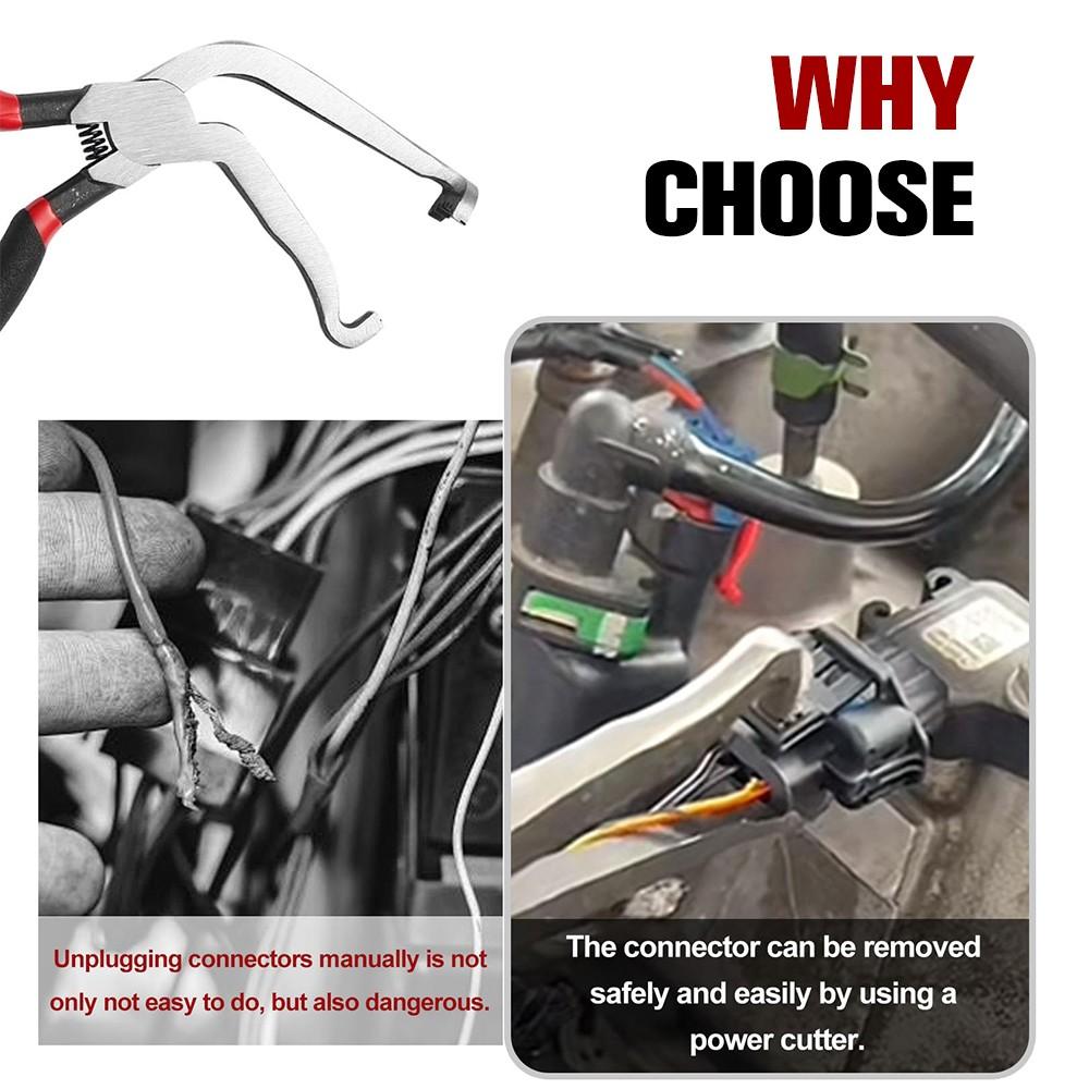 2PCS Electrical Disconnect Pliers Set Automotive Connector Removal Tool 60° Angle & Straight Fuel Injector Sensor Clip Removal Tool