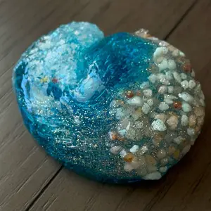 Frozen Lake Textured Slime 5oz Container with Crisp Fresh Scent Unique Textures & Sparkly Leaves Visuals