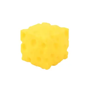 Popular creative simulation stress-relief cube cheese squeeze toy for venting and pranking, made of dough balls
