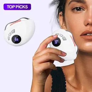 Electric Gua Sha Beauty Device with LED Light Therapy and Soothing Vibration, Heated Face and Neck Massager. Heated Gua Sha Contouring Tool with Vibration—The Perfect Spring Gift