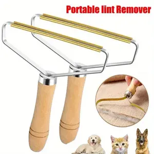 Manual Lint Remover Brush - Pet Hair Removal Tool for Carpet, Wool Coat, Clothes - Portable, No Electricity Needed - Efficient Pellet Shaver Scraper Cleaner. hairremoval reusable