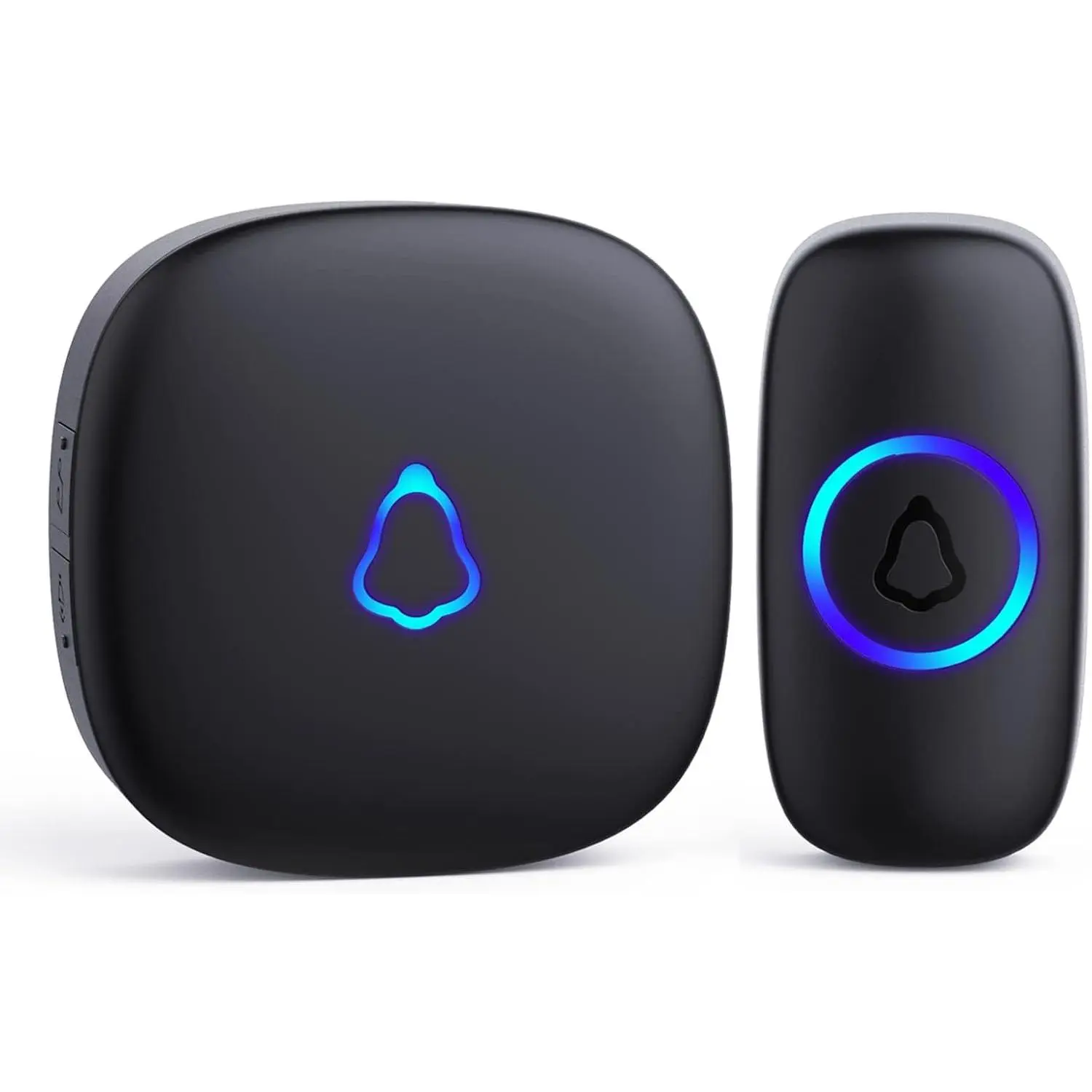 SECRUI Wireless Doorbell, Easy installation, Waterproof, Adjustable Volume, 58 Chimes, Colorful LED, 1000Ft Range, M520+F55, Black