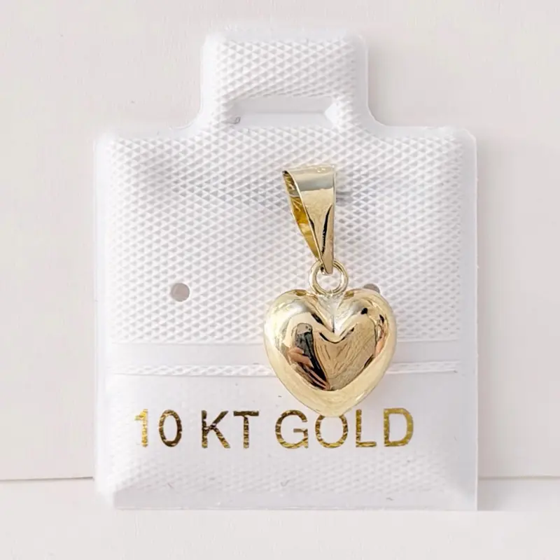 10k Gold Pendant - Bubble Heart