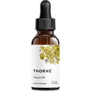 THORNE - Vitamin D3 with a Metered Dispenser - Liquid Vitamin D Vegan Supplement - Supports Healthy Bones, Teeth & Muscles, Plus Cardiovascular & Immune Function* - 4,000 IU - 1 Fl Oz - 30 Servings