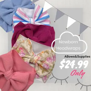 Headwrap Bullet/Liverpool Fabric Handmade in Arizona, 5 pcs set