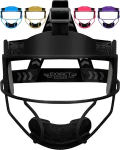 Exxact Sports Softball Face Mask Girls Youth & Adult, Protective Lightweight Fielders Mask Softball Youth For Enhanced Performance (Black)