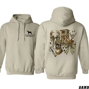 Straight Up Southern Hunting Hoodie, Deer Camo Bow Hoodie, Outdoor Hunting Life Sweatshirt, Southern Style Deer Hunter Pullover - KitchenEra