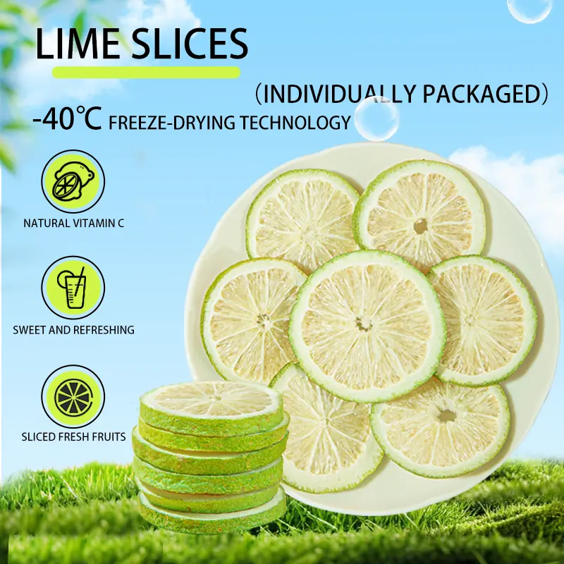35g Premium Freeze-Dried Lime Slices – Tangy & Refreshing, Perfect for Tea, Detox Drinks, Cocktails & Wellness Gift