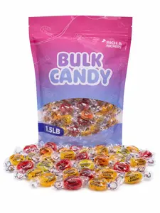 Rich & Riches Nostalgic Trio Sugar-Free Hard Candy 1.5lb - Lemon Butterscotch Cinnamon Discs - Low Carb Zero Sugar - Keto Friendly Office Candy Bowl - Sour Sweet Fruity