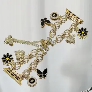 Elegant Women's Alloy Jewelry Buckle Strap for Apple Watch Series 1-10, Ultra 1/2 Se, Perfect Gift for Parties & Daily Wear
