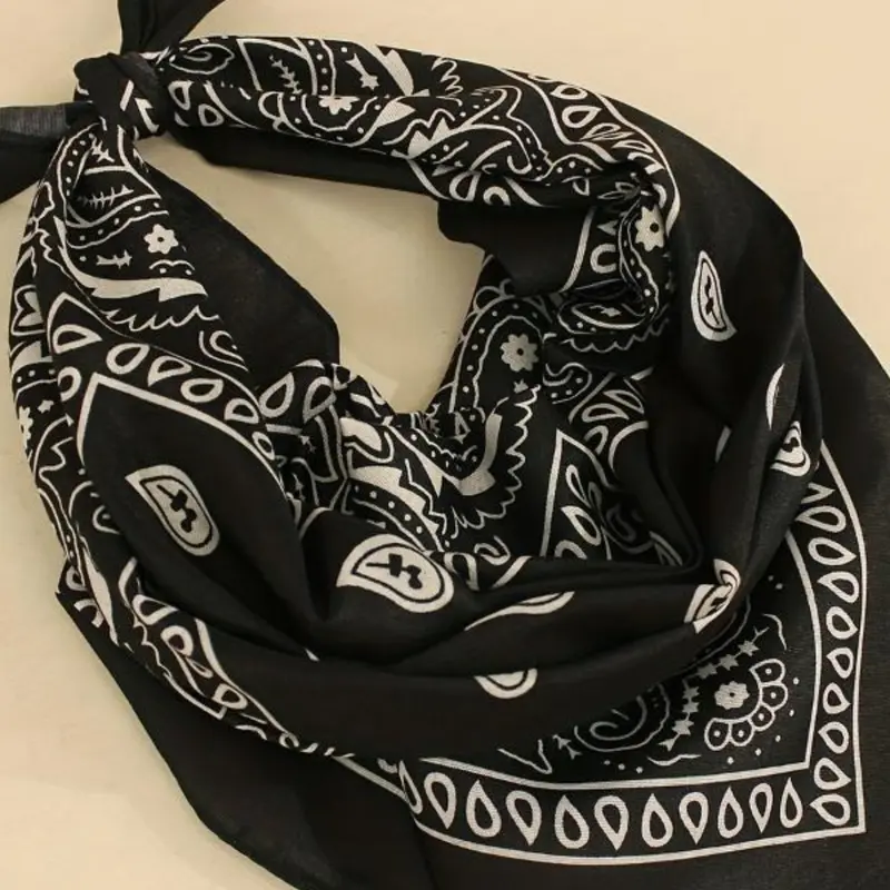 Accessories 27.56" Classic Paisley Print Bandana Vintage Square Scarf Trendy Handkerchief Cowboy Cowgirl Head Wraps Turban
