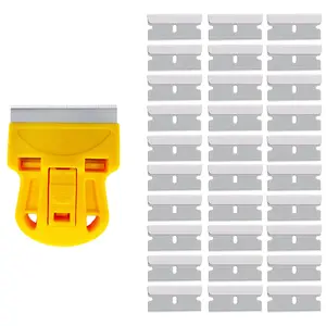 Scraper for Car Glass with Blades Window Glass Glue Sticker Remover Razor Blade Scraper to Clean Ceramic Hob Auto Squeegee Tool squeegee