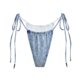 BLEACH DENIM BIKINI BOTTOM
