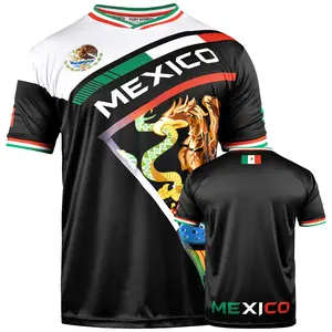 Fox & Fury Unisex Soccer  mexico jersey  with Ribbed Collar Latina  camisa de mexico jersey