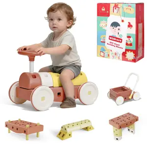 MOREFEEL 41PCS DIY Jumbo Building Blocks for Kids 3+ Year Old Fun Creative Stacking Blocks Toddler Developmental Play Toy Set Safe Educational Material Gift Ready Packaging for Boys & Girls - Car