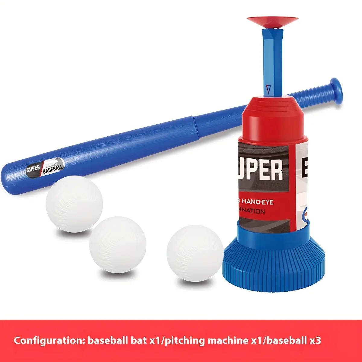 Children's Foam Baseball Set Toy - Retractable Bat, Ball Launcher, 3 Balls - Indoor/Outdoor Family Travel Entertainment - Thanksgiving/Christmas Gift, Foam Ball Baseball