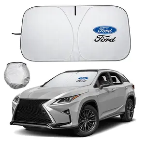 Folding Car Windshield Sun Shade Cover Visor, UV Protection for Ford Models, Easy Install, Durable Material, Perfect Fit for Various Vehicles