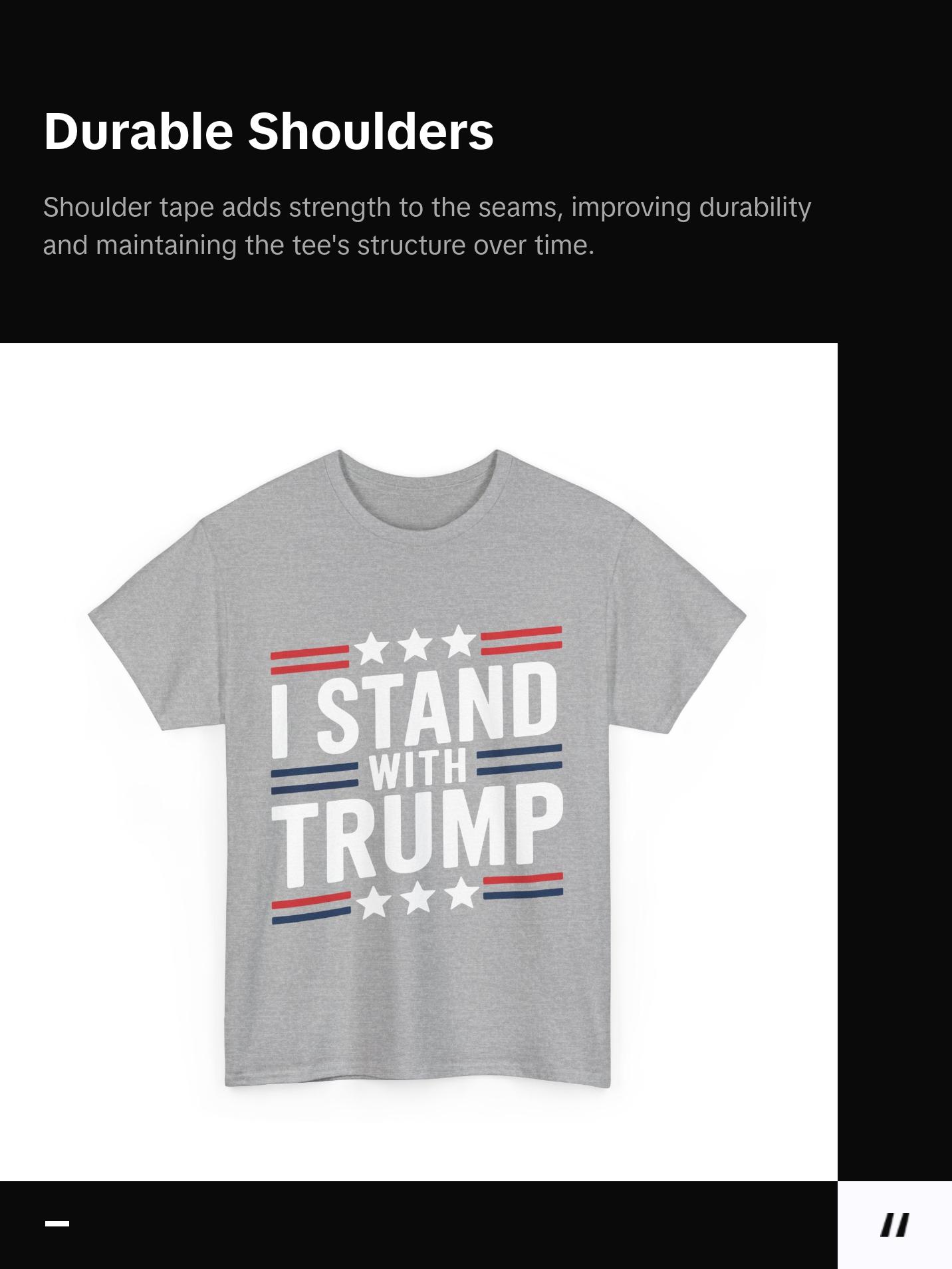 I Stand With Trump - Unisex Heavy Cotton Tee