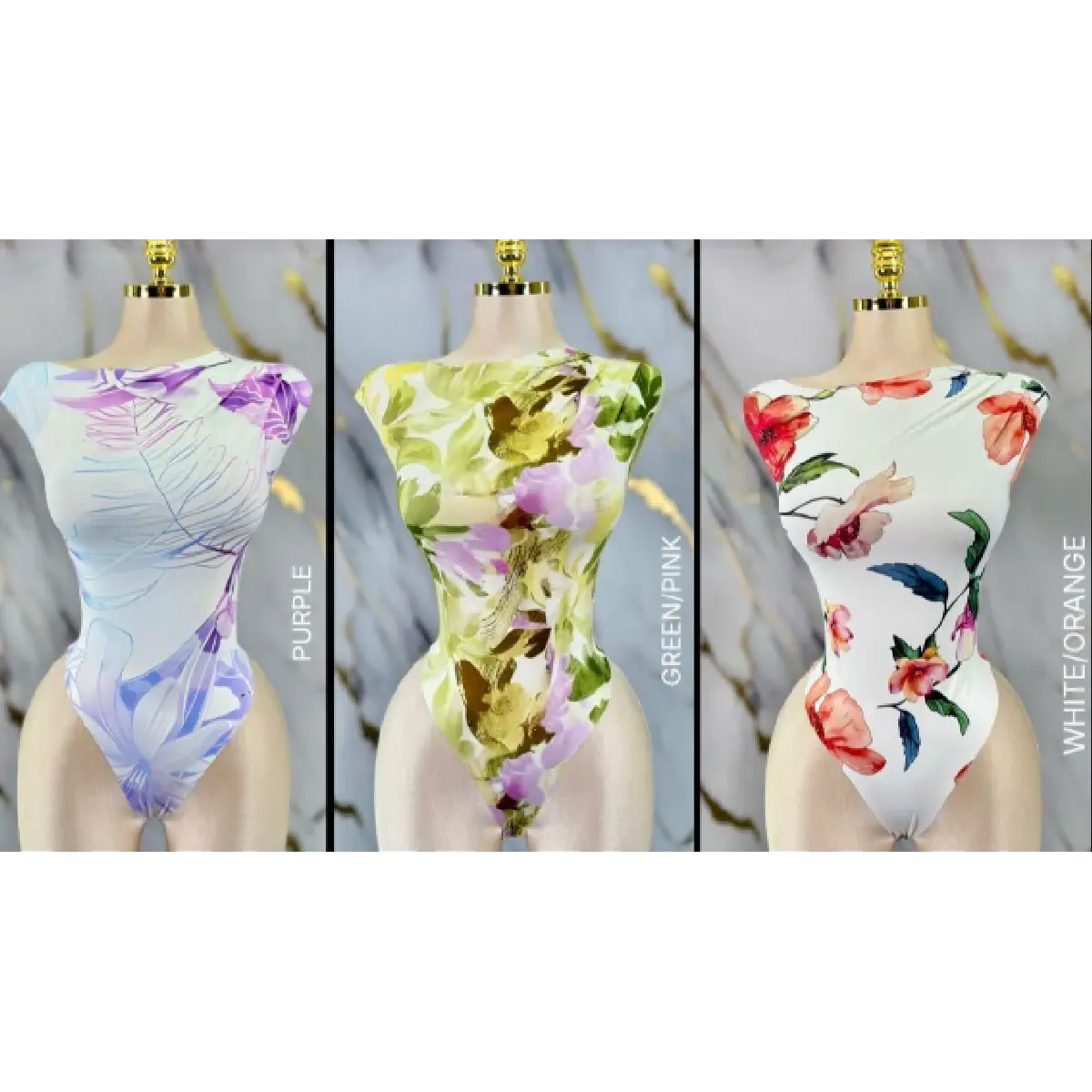 FLORAL PRINT BODYSUIT STRETCH