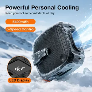 waist cooling fanwaist cooling fan - 10000mAh Phone Power Bank & 18H Max Runtime, 5-Speed Control, Built-in LED & SOS Flashing Light. Ideal for Jobsite Workers, Camping, Fishing, Sports, Hiking & Travel.