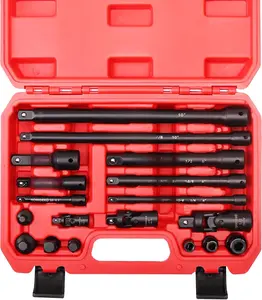 Impact Drive Extension Bar Set,18pcs Extension Set with Bar Set,Adapter,Coupler and Universal Joints(18Pcs)