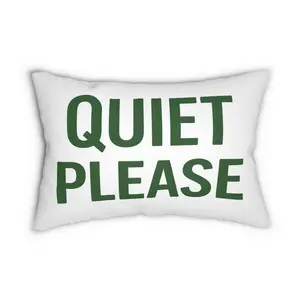 Fun Golf Decor Lumbar Pillow, Quiet Please on front Golf Sign pillow  and Quiet Please on back of pillow, Man Cave Decor, Funny Pillow