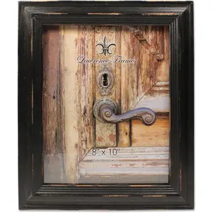 8x10 Weathered Black Wood Picture Frame