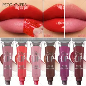 1PC Long-Lasting Matte Lip Gloss & Lipstick - -Off Lip Stain/Tint/Liner Combo, Non-Sticky Waterproof & Sweatproof Lip Makeup, Matte Finish, Travel-Friendly, Nude/Red/Brown/Purple Shades for Everyday & Formal Events, Lipstick Beauty