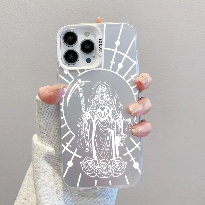TPU Case for iPhone 17 Air 16 Pro Max 15 Plus 14 13 12 11 X XS,Samsung S25,S24,S23,S22,Ultra Plus FE Intricate angel design Aesthetic, Trendy, Pattern Phone Cover  case,Trendy and cool, perfect for Holiday gifts.