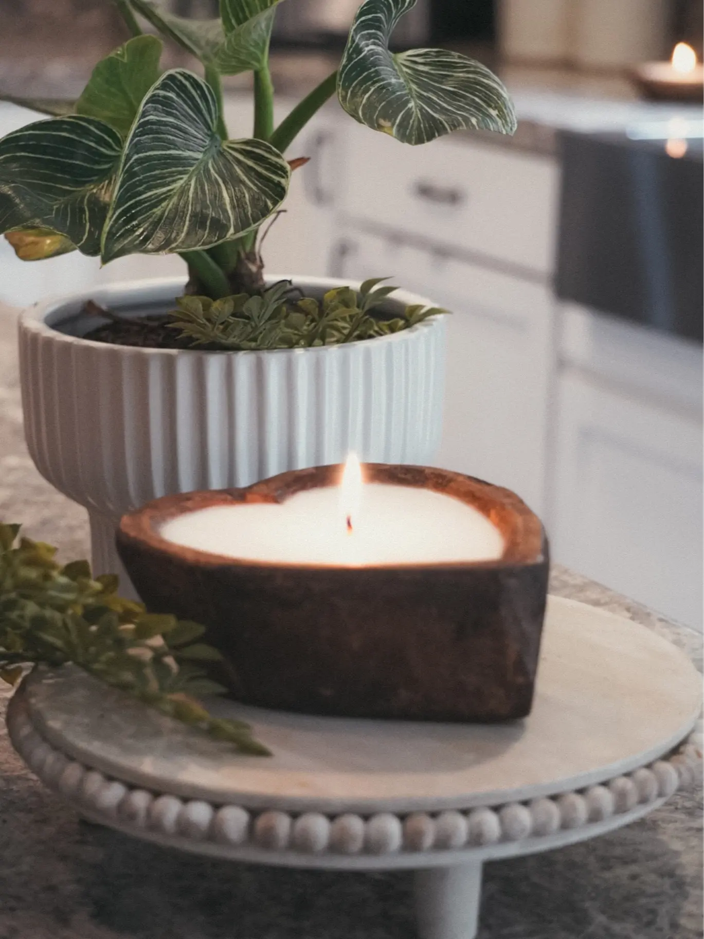 Wood Heart Shape Soy Candle Decorative Candle