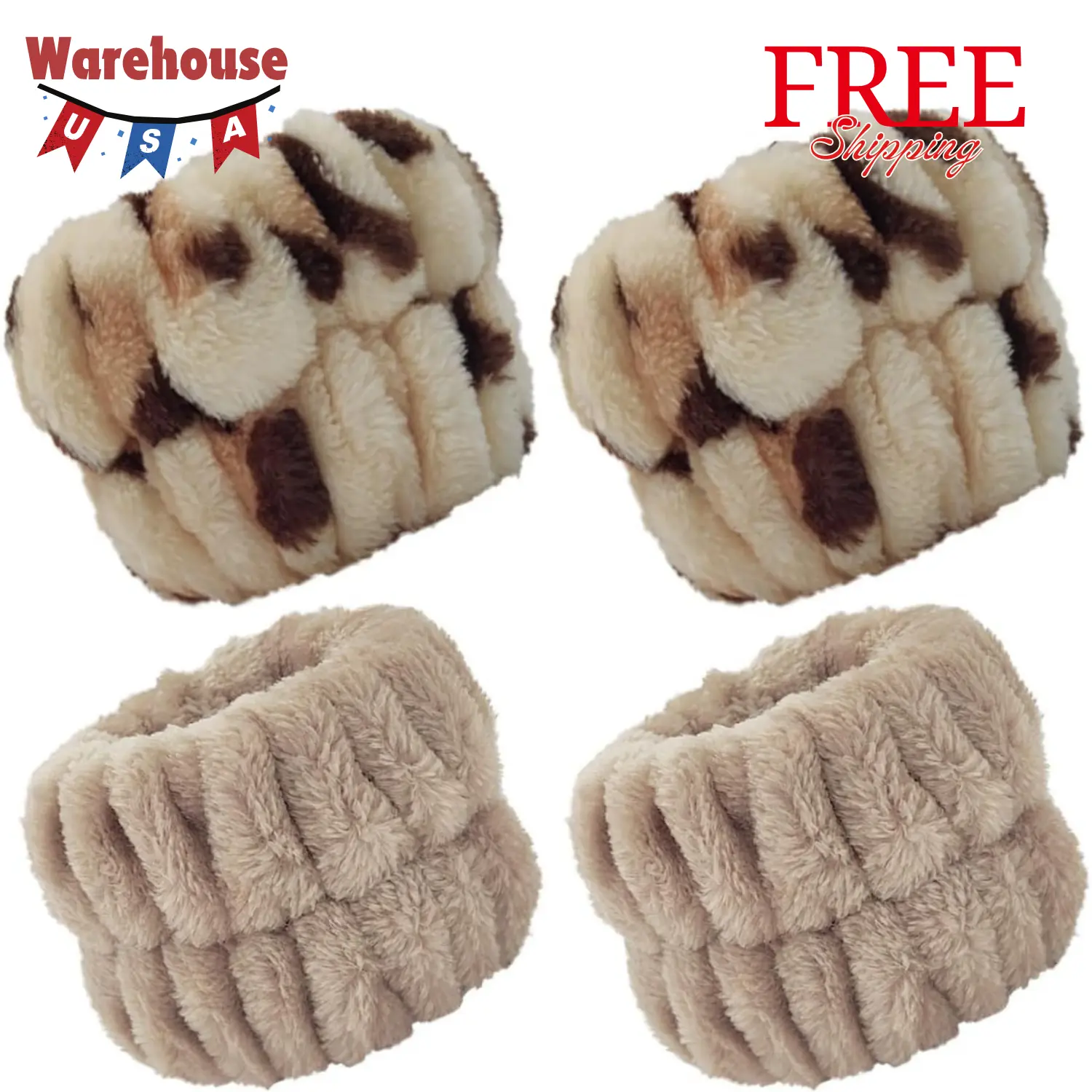 2 Pairs Wrist Washband for Women Washing Face 2 Pairs Wrist Washband for Women Washing Face