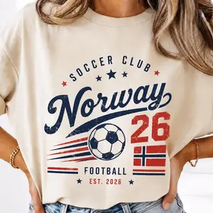 Norway Cup Shirt, Norway Football Club T-Shirt, Norwegian Flag Tee, Fan Gift, Comfort Colors Sports Top, Scandinavia Football