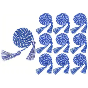 10 Pieces Blue And White Graduation Cords For 2025 National Honors Society Royal Bulk