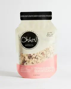 Strawberry Shortcake Overnight Oats | Ohhts! | Delicious, Healthy, Gluten Free, Low Sugar, All-Natural Breakfast Oatmeal