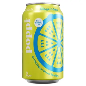 Poppi Prebiotic Soda, Ginger Lime, 12 oz (Pack of 12) Poppi Prebiotic Soda, Ginger Lime, 12 oz (Pack of 12)