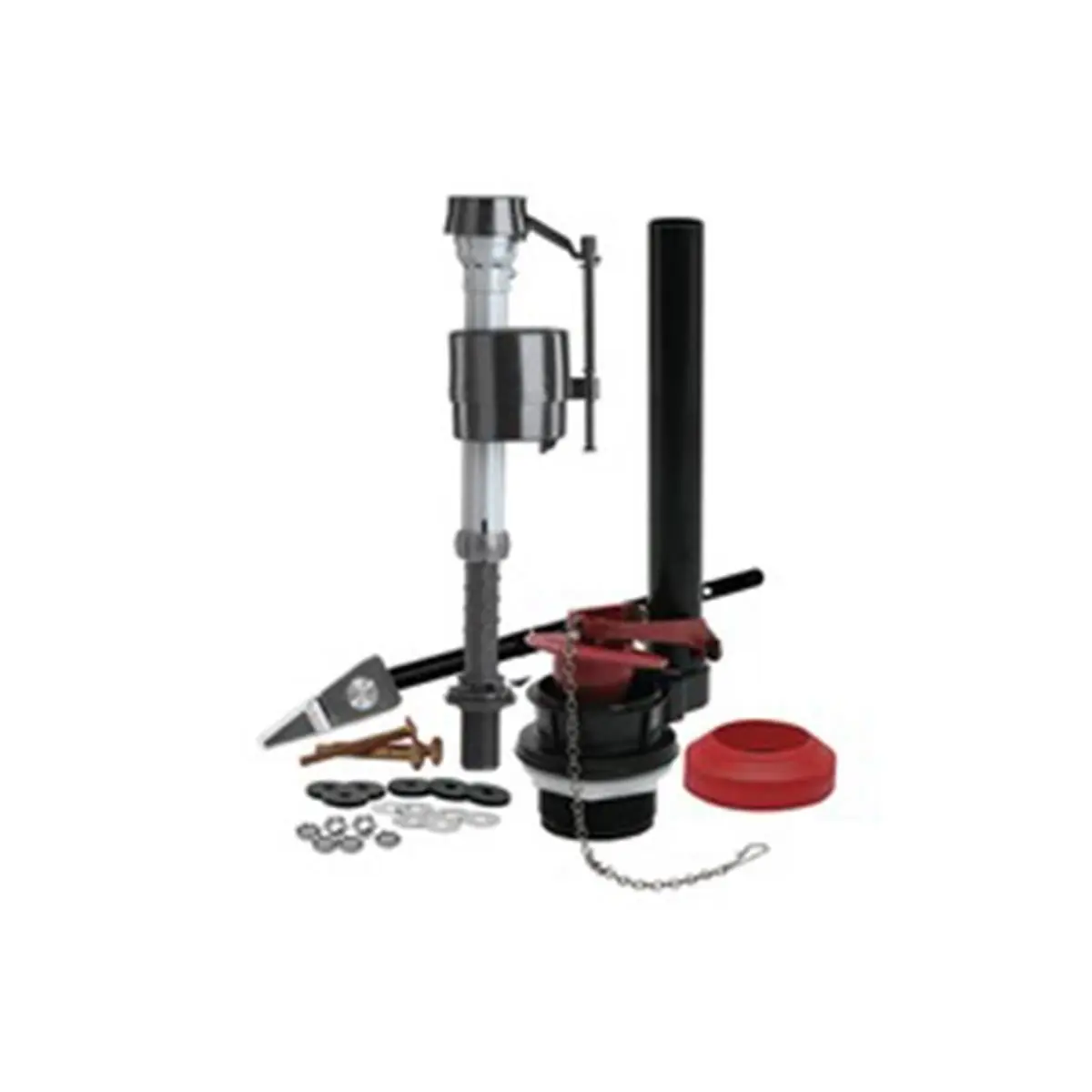 212 MAIN 400AK Complete Toilet Repair Kit with 400a Fill Valve, Flush Valve, Chrome Parts, Adjustable Lever, Leak Detection, Essential Replacement Parts for Home Improvement, Fits 2/3-Bolt Toilets