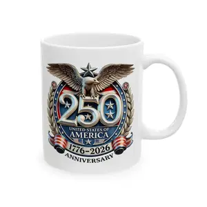 Freedom 250th Anniversary Mug, United States of America 1776–2026 Commemorative Coffee Cup - 11oz Patriotic Ceramic Drinkware