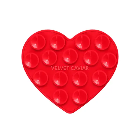 Velvet Caviar Love Red Heart-Shaped MagSafe MightyGrip Magnetic Phone Stand, Non-Slip Adhesive Suction Phone Holder & Mount, High Suction, Glossy-Surface Fit for iPhone, Smartphone Accessory